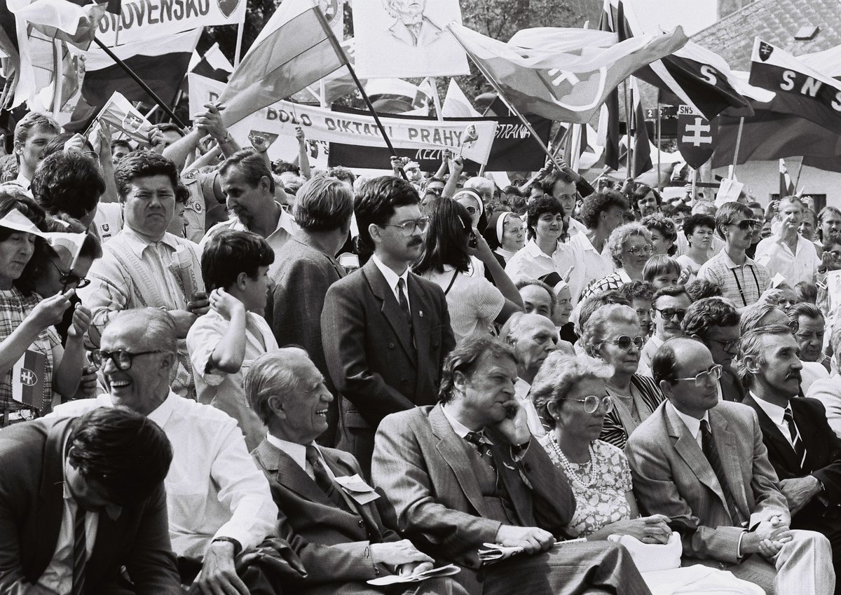 Ján Lörincz, Nacionalistická demonštrácia, Námestie SNP. 1990. Súkromný majetok